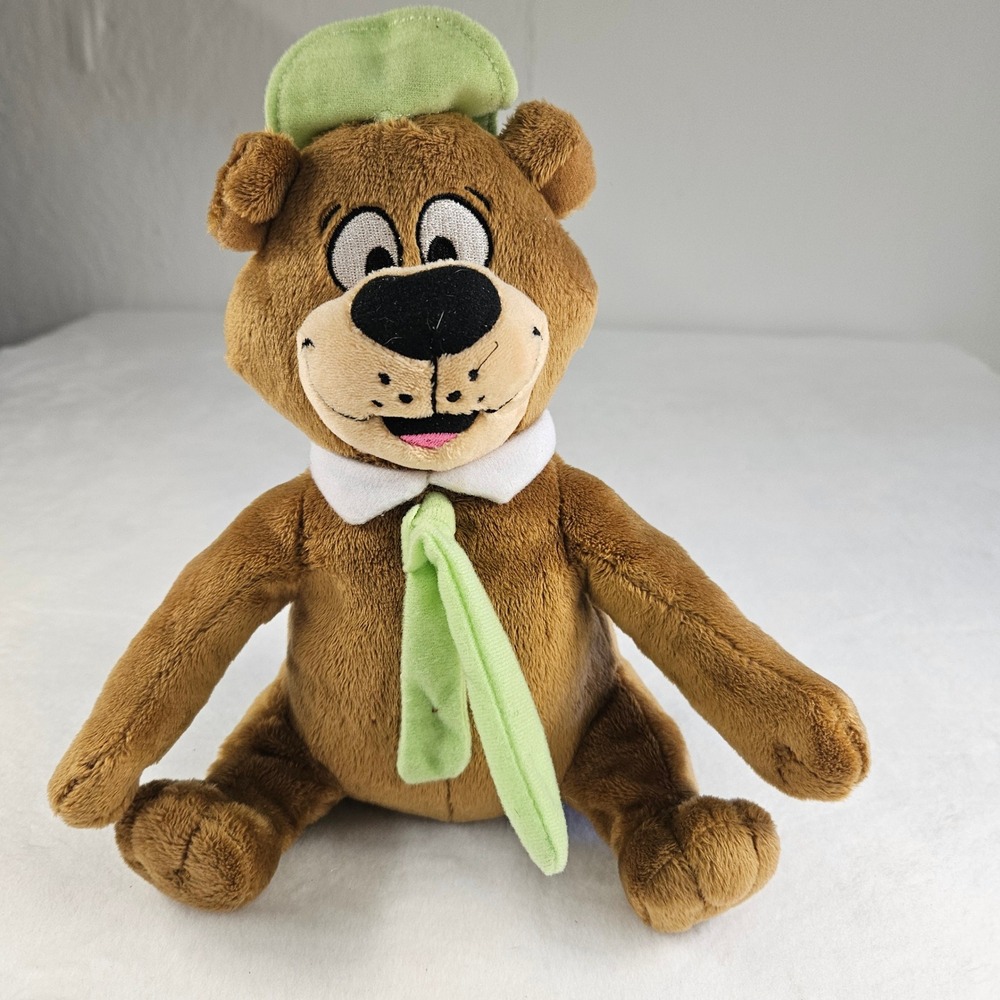Yogi Bear Plush Stuffed Animal Hanna-Barbera 9 Inch Brown Green Hat Tie 2022